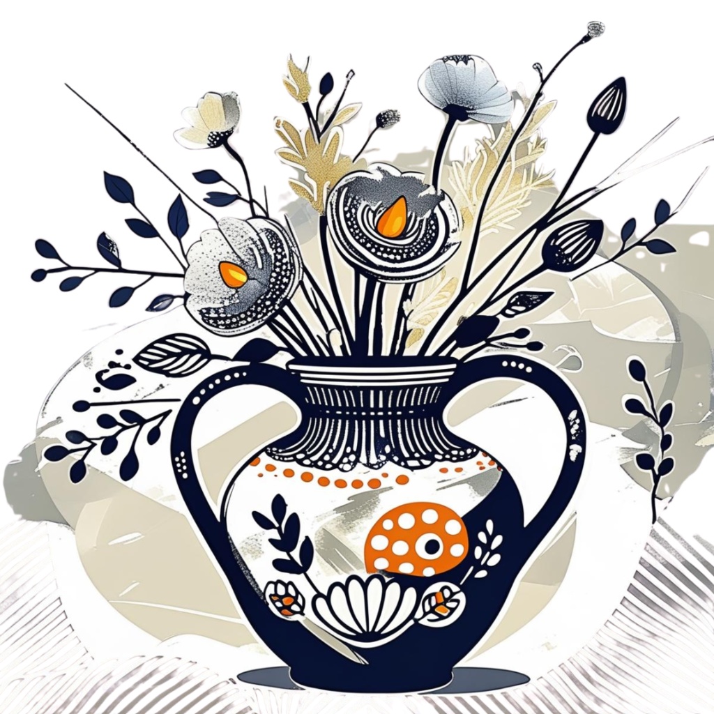 民芸風リビング雑貨シリーズ(ライトグレイッシュトーン・背景透過)10アイテム