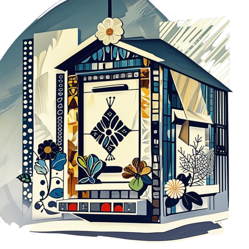 民芸風リビング雑貨シリーズ(ライトグレイッシュトーン・背景透過)10アイテム