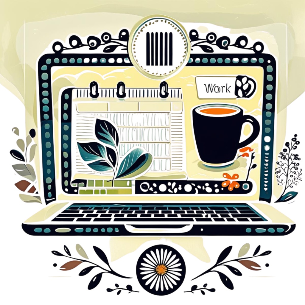 民芸風クリップアート「予定シリーズ」12点セット(背景透過PNG)