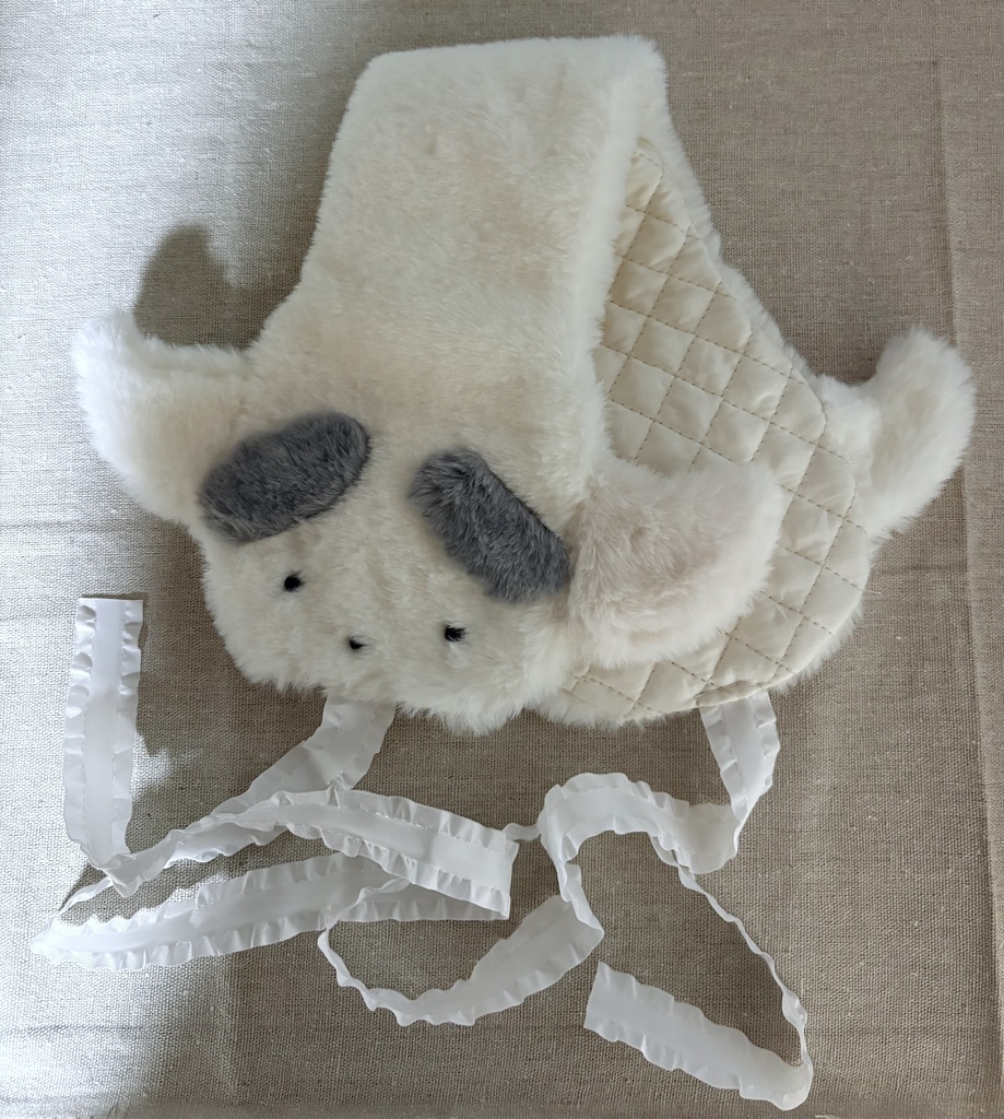 ツノまゆまろ耳守り　しろいろ