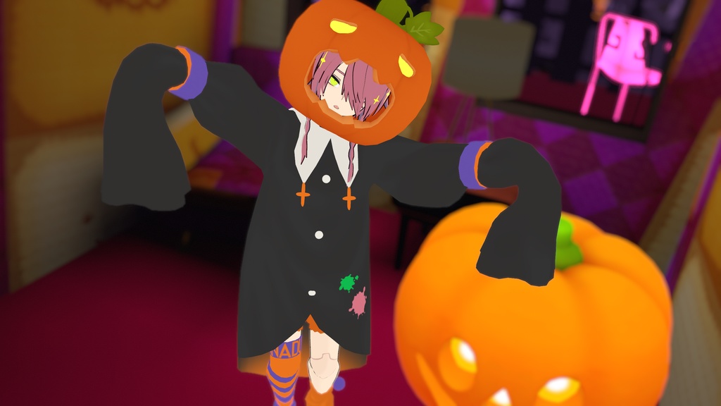 【VRC想定】ハロウィンかぼちゃのおばけ【XANADU+AGARTHA専用衣装】
