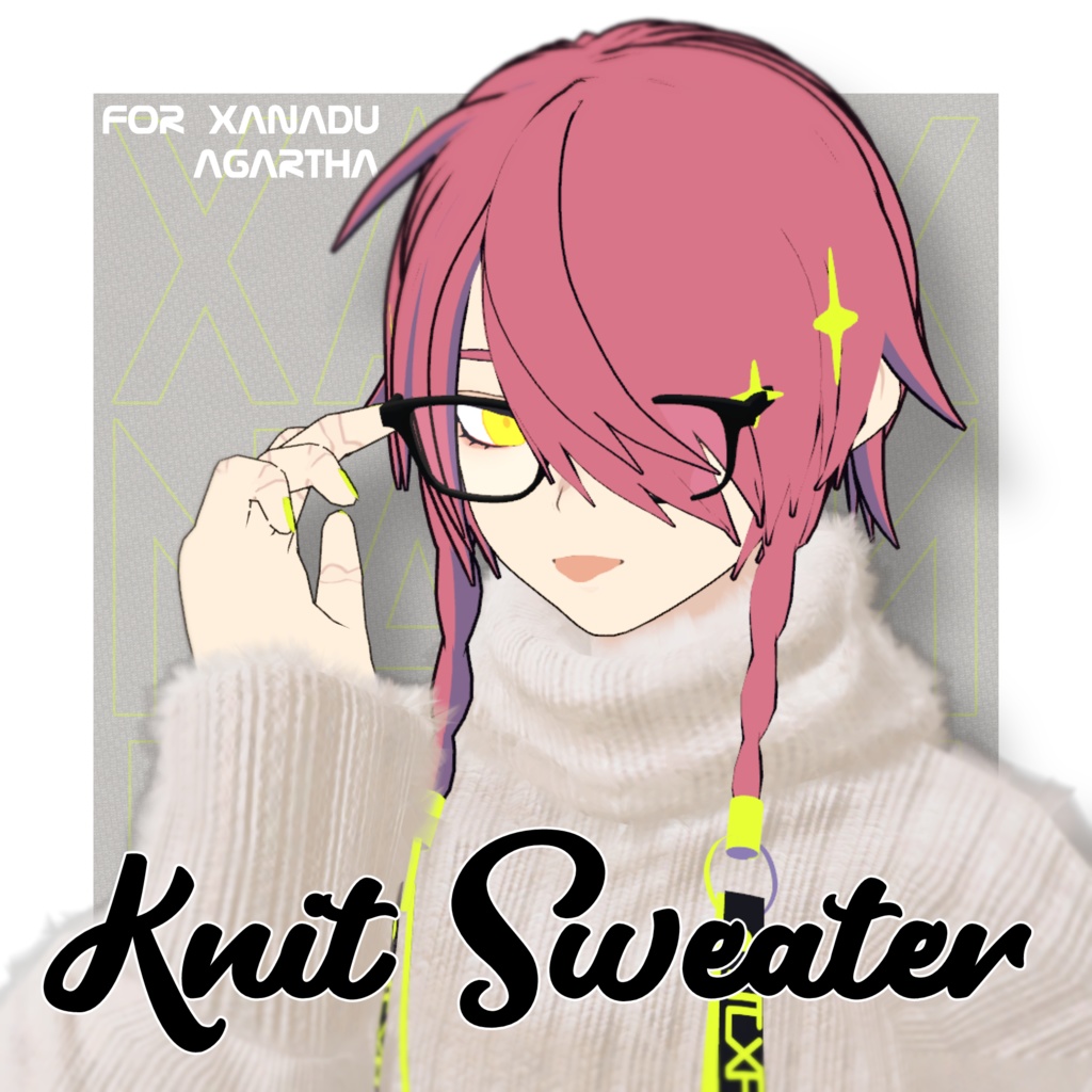 【VRC想定】あったかニットセーター【UT_XANADU＋AGARTHA専用衣装】
