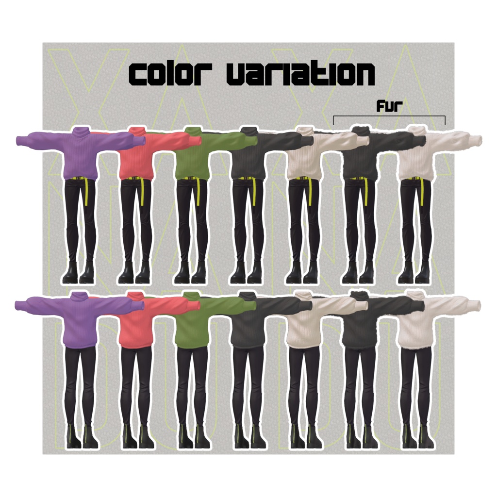 【VRC想定】あったかニットセーター【UT_XANADU+AGARTHA専用衣装】