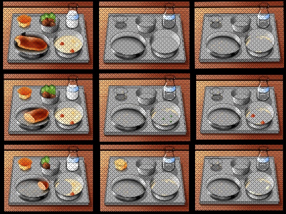 懐かしの給食のイラスト背景素材