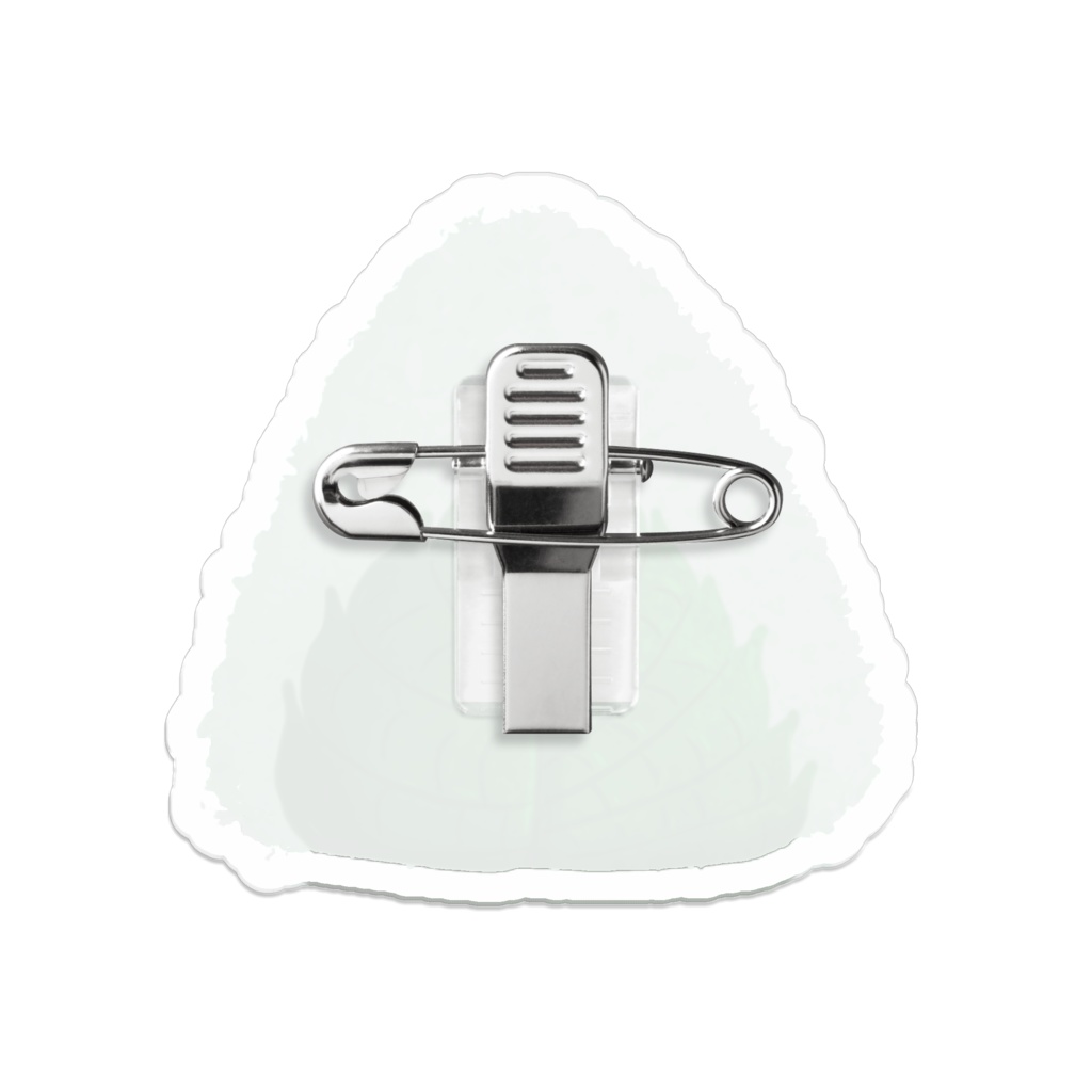 【創作おにぎり】風属性をイメージしたミントおにぎり【アクリルバッジ】