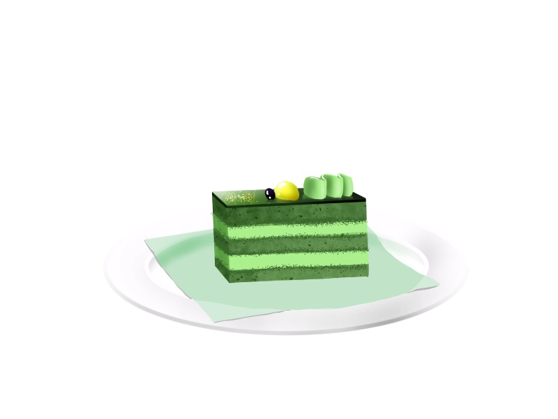 食べ物背景素材-カフェでケーキセット-