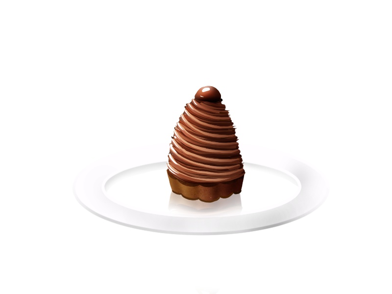 食べ物背景素材-カフェでケーキセット-