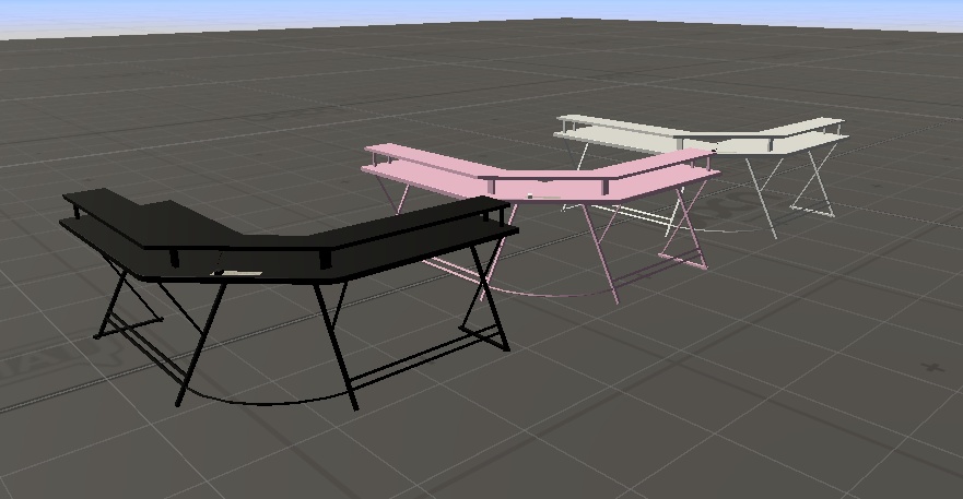 [VRChat] Secrow's 3 L-Shaped Desk Asset Pack