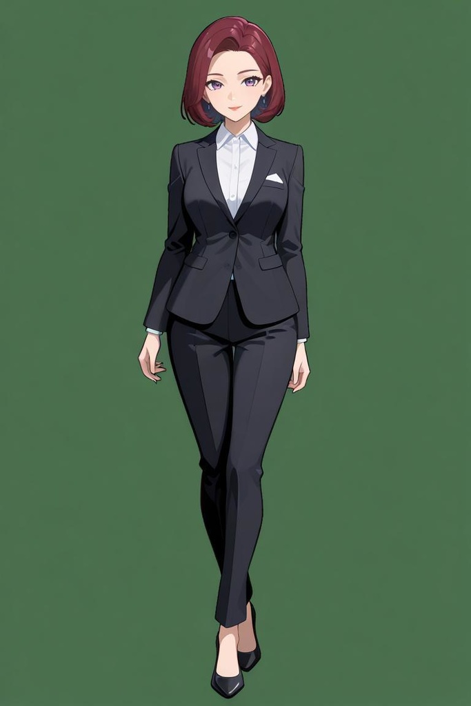ショートカットでスーツなおねえさん