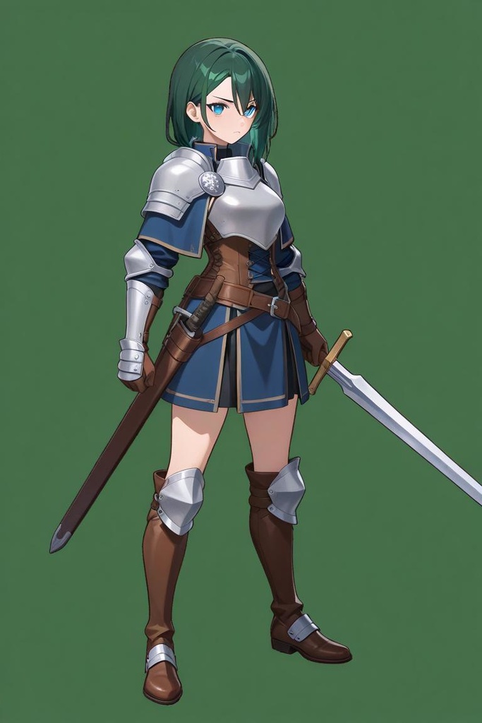 緑髪な女剣士（騎士）さん