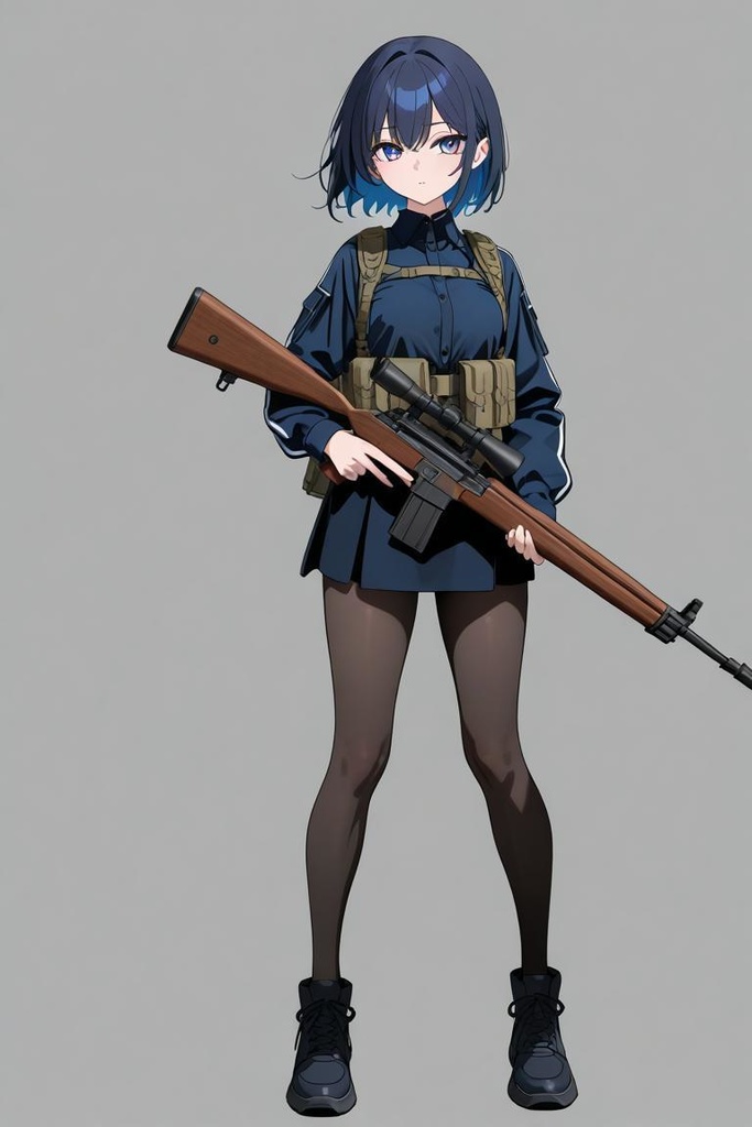 ライフル銃を持った少女