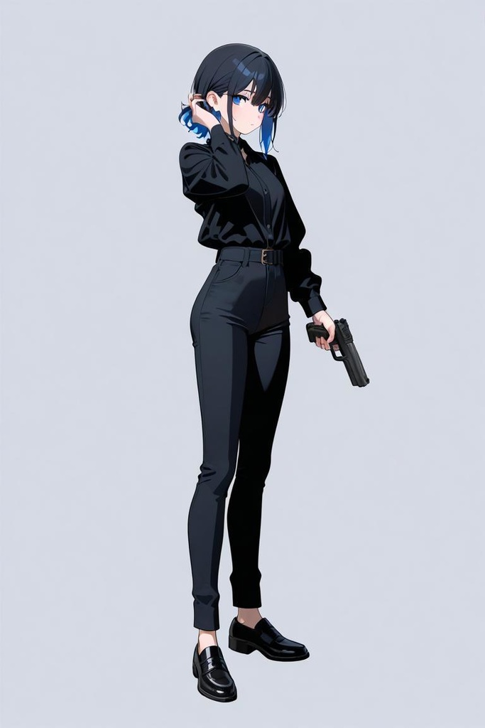 ハンドガンを持った少女