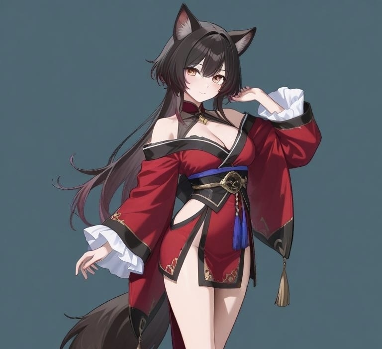 （立ち絵素材）ケモ耳な女性たち