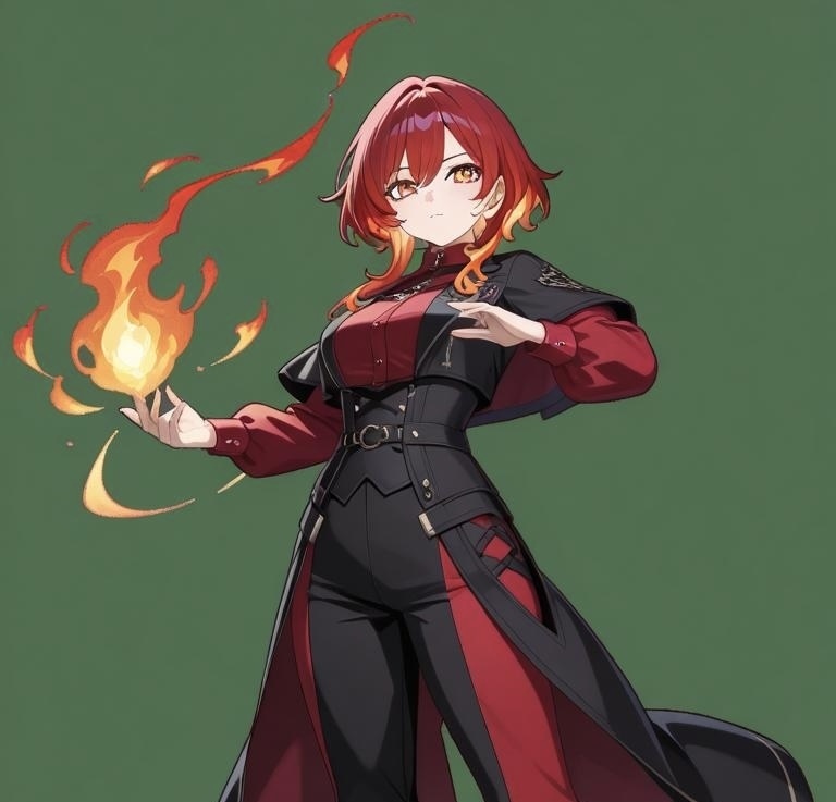 （立ち絵素材）炎の魔法使いな女の子たち