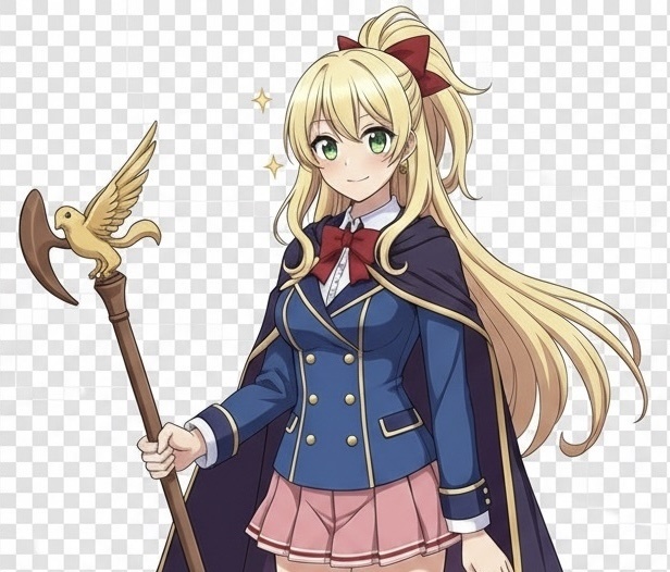 （立ち絵素材）魔法学園の女の子【差分あり】