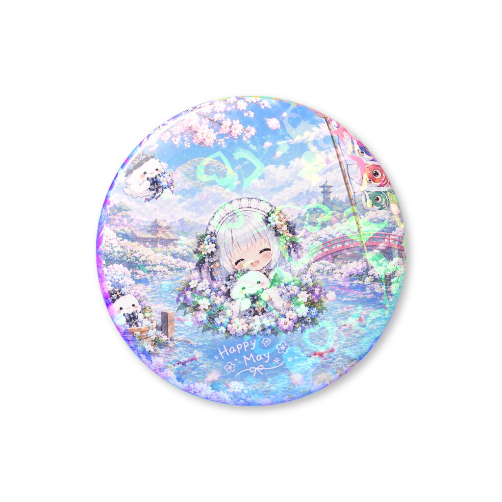 ちびメイドホログラム缶バッジ5月ver