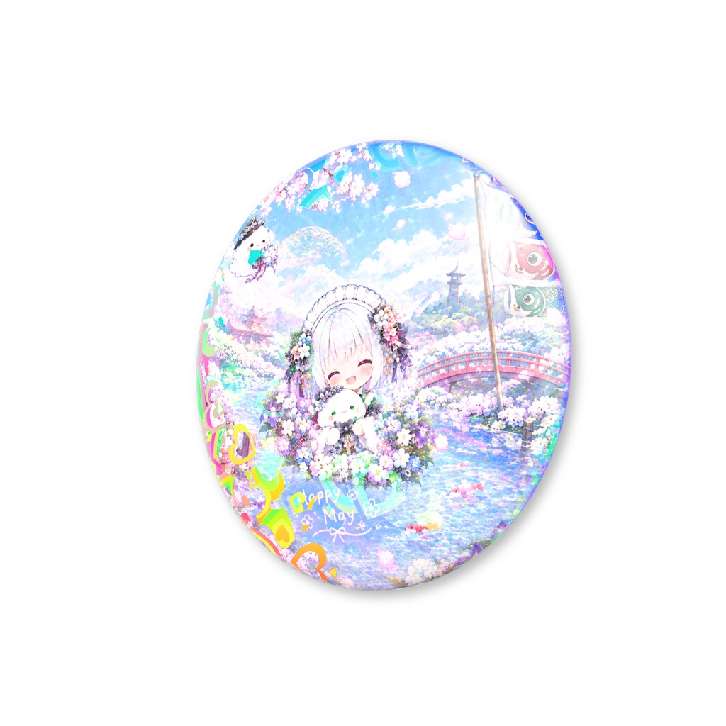 ちびメイドホログラム缶バッジ5月ver