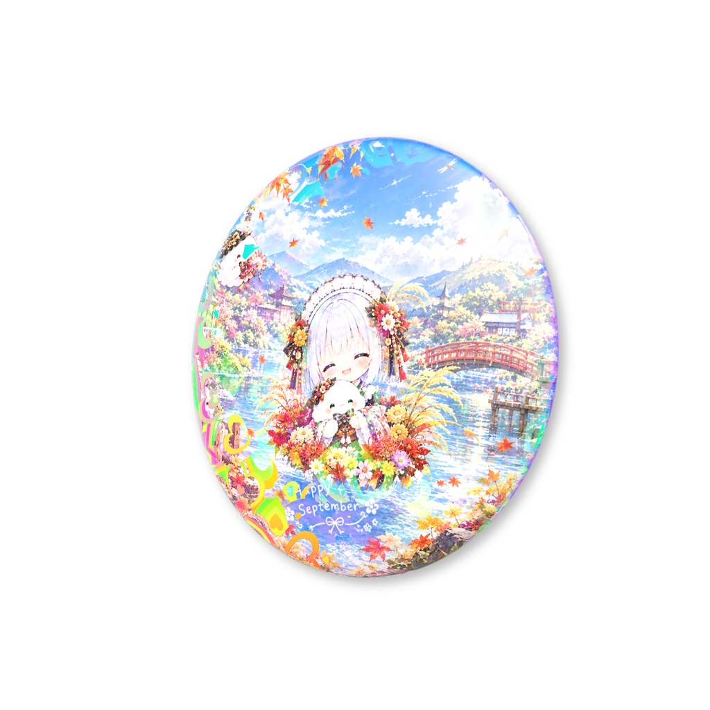 ちびメイドホログラム缶バッジ9月ver