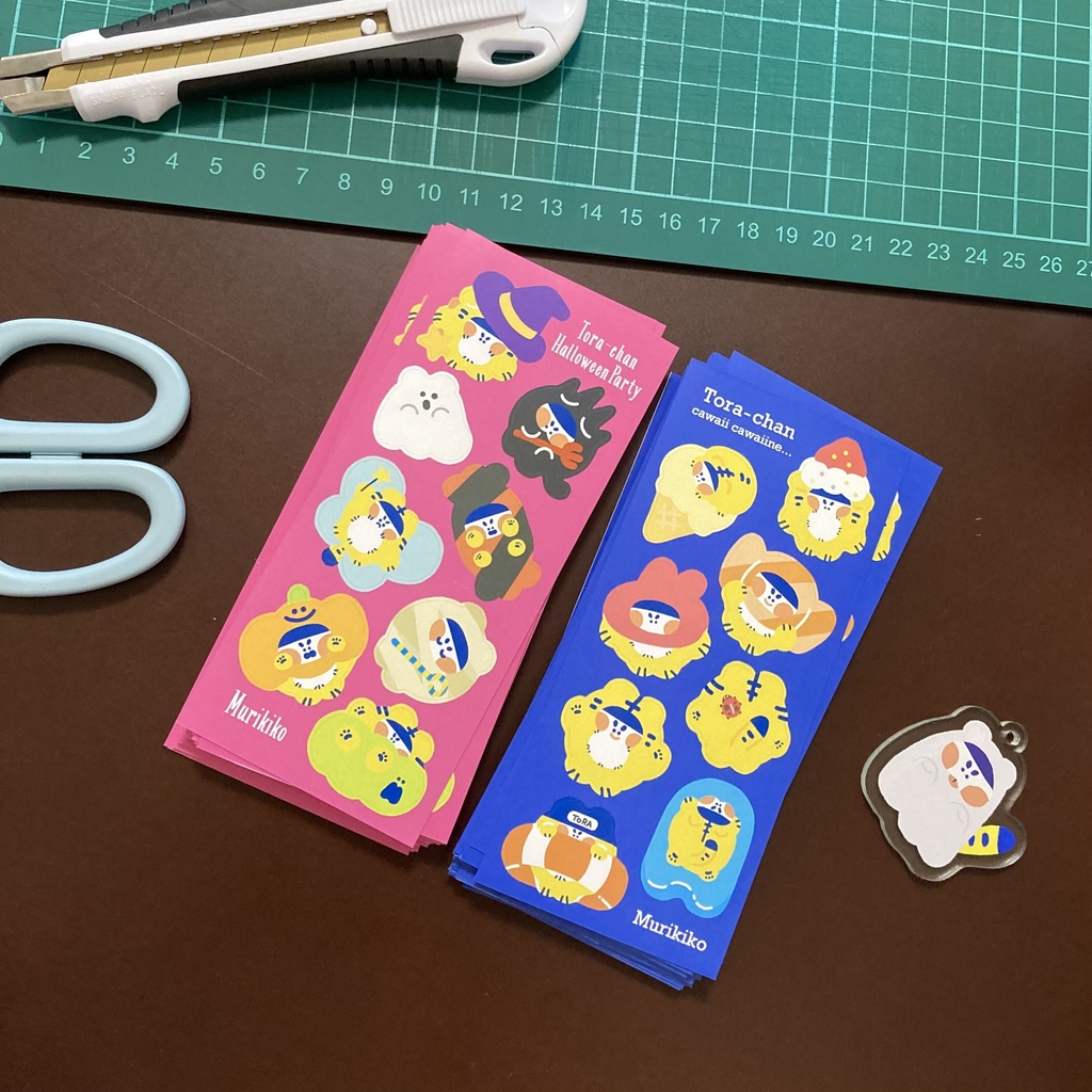 ハーフカットシール💙💗