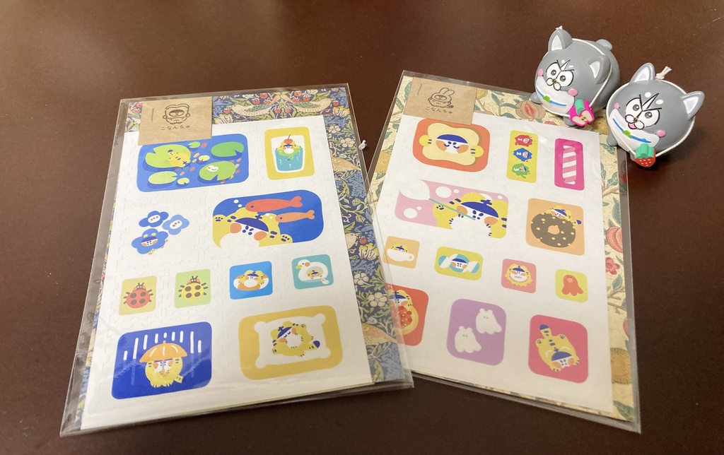 🖋レタースタンプ風ハーフカットシール🐯