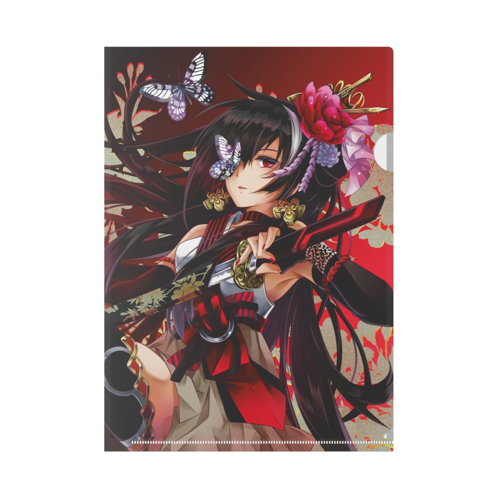 媿楽-クリアファイル（黒髪ver）