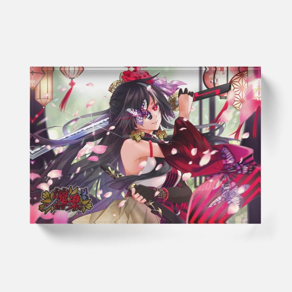 媿楽-アクリルブロック(黒髪ver)