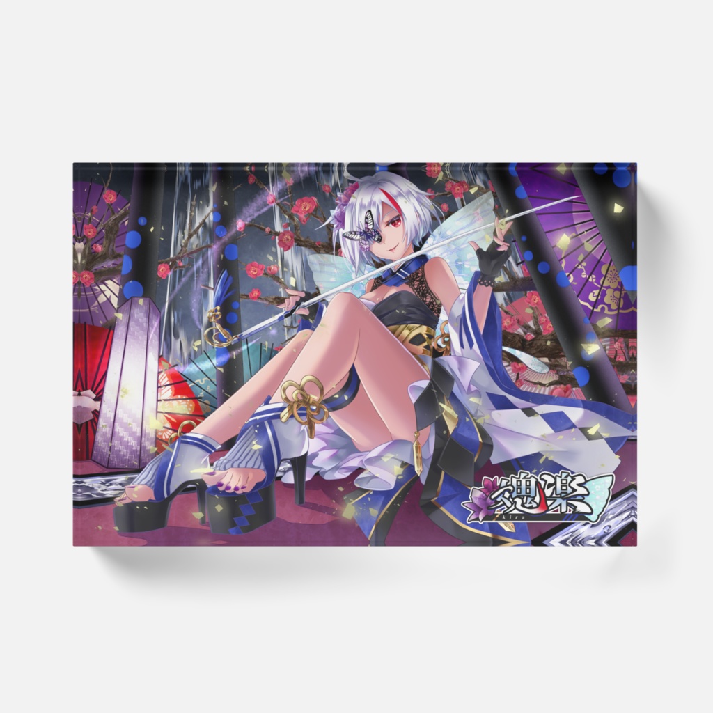 媿楽-アクリルブロック(白髪ver)