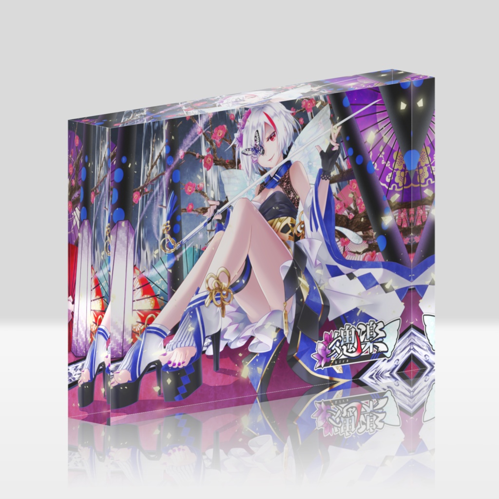 媿楽-アクリルブロック（白髪ver）