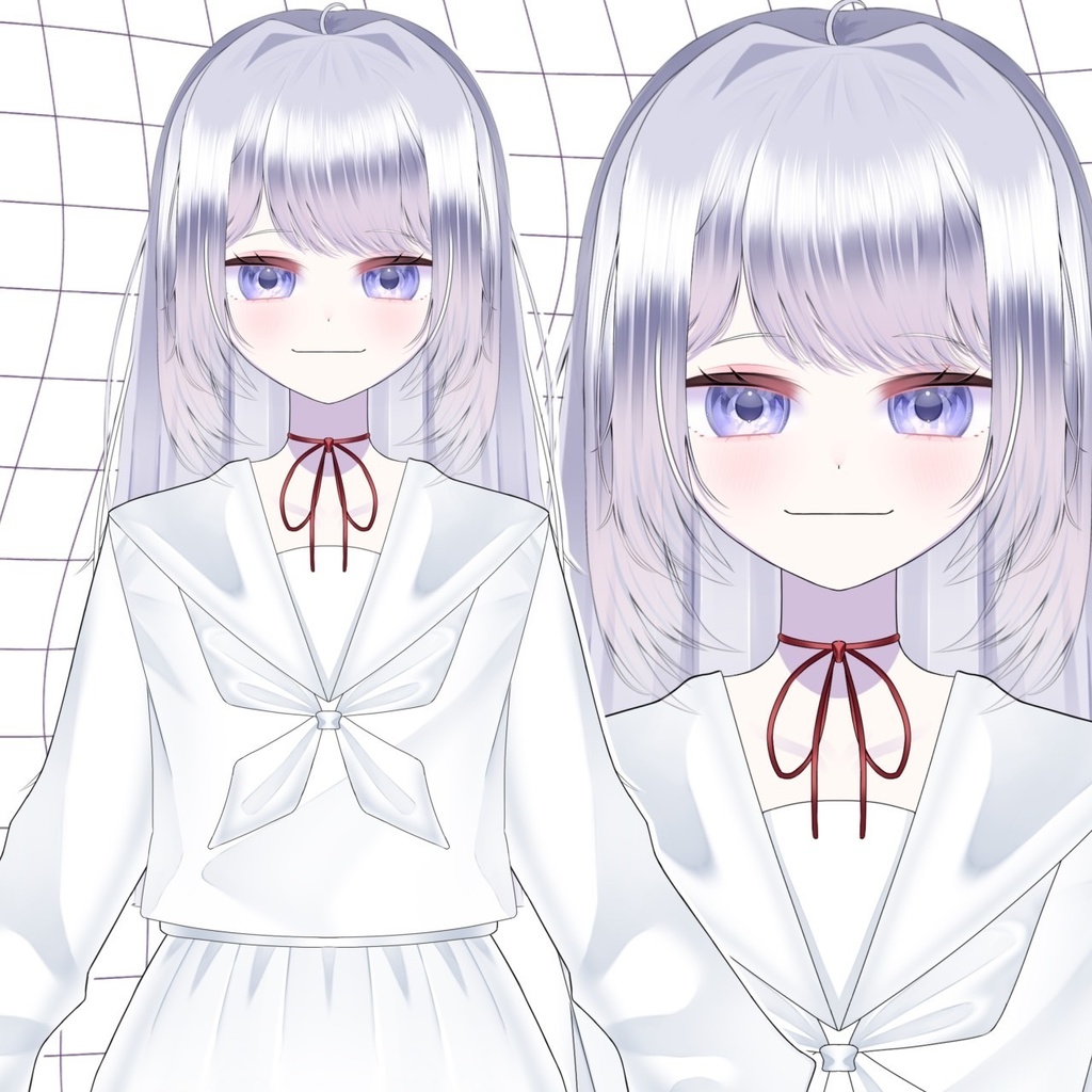 Single item Live2D parts classification illustration【限定一点】白制服少女【パーツ分けPSDイラスト】