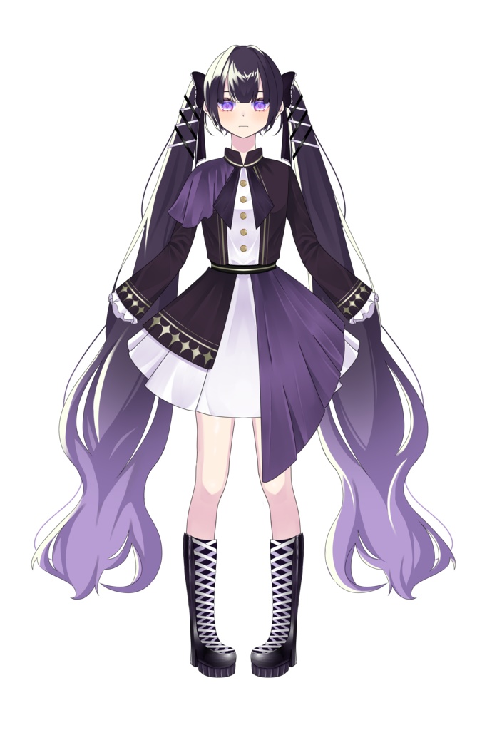 Single item Live2D parts classification illustration【限定一点】ツインテールっ子【パーツ分けPSDイラスト】