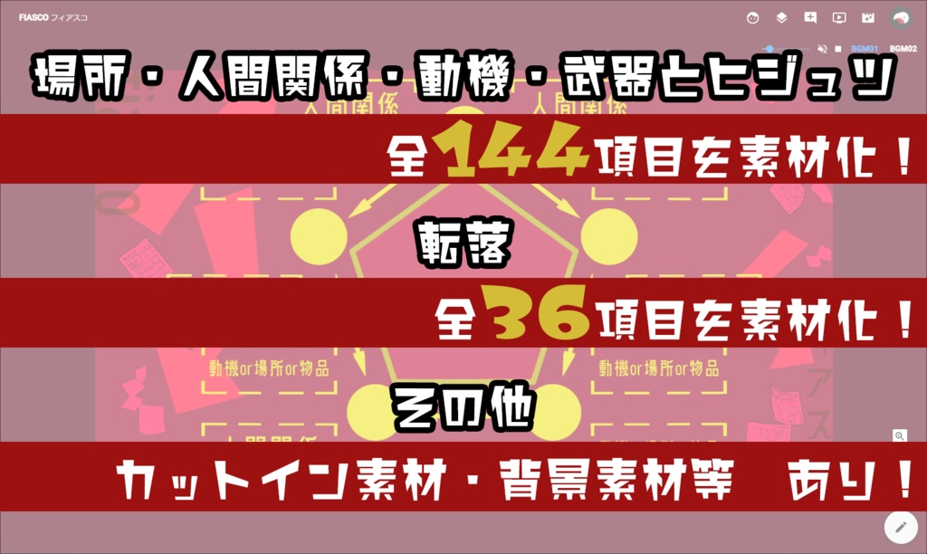 フィアスコ「DRAGON SLAYERS」用 プレイ素材