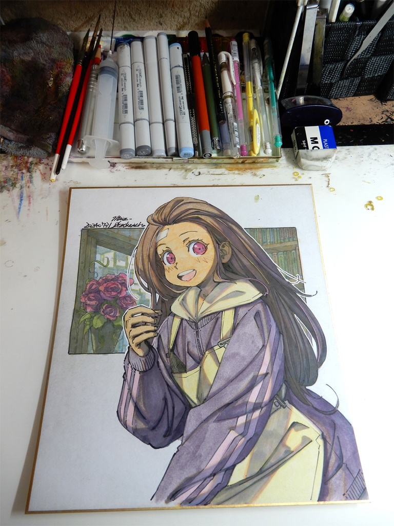 【色紙水彩】タカシのジャージを着るツバサ