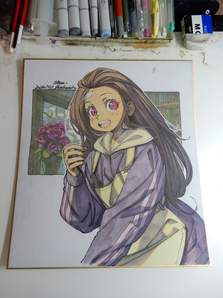 【色紙水彩】タカシのジャージを着るツバサ