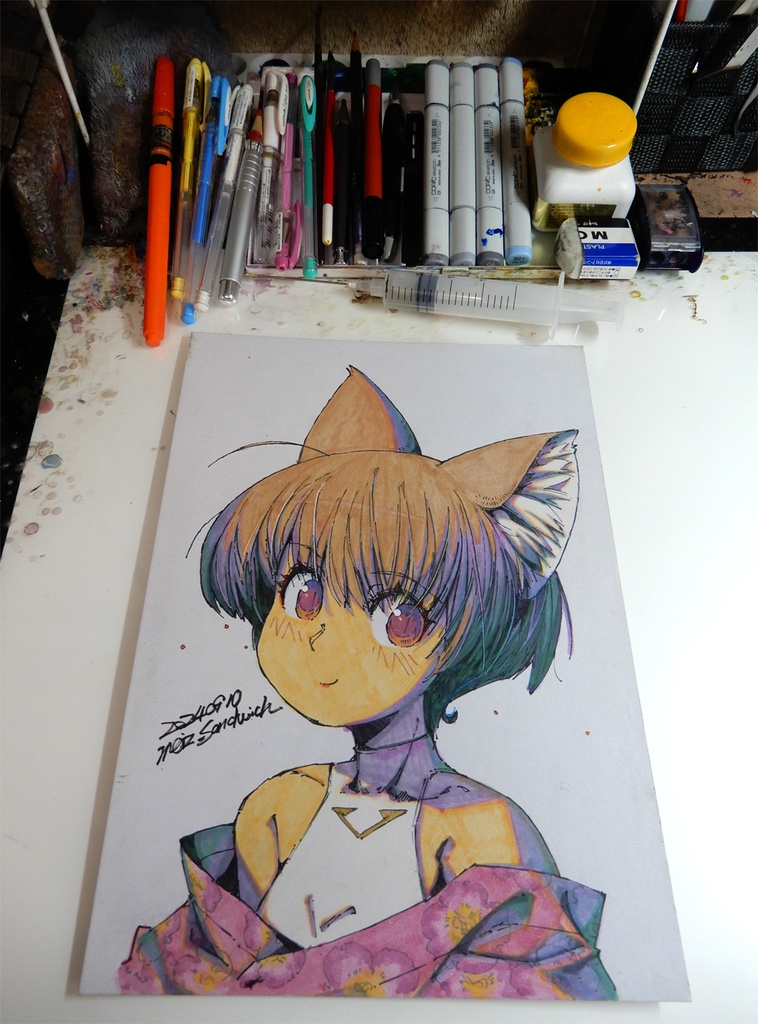 【A4水彩】シノっちバストアップ