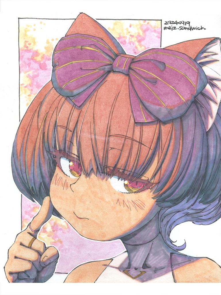 【色紙水彩】シノっちドアップ