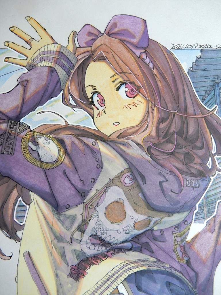 【色紙水彩】ツバサのレース観戦