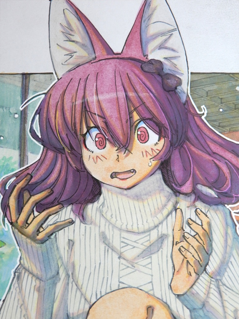 【色紙水彩】弟が犬を拾ってきた日