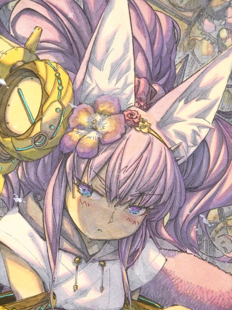 【額装済み:手ぬぐいサイズワトソン紙水彩】起きろ残骸