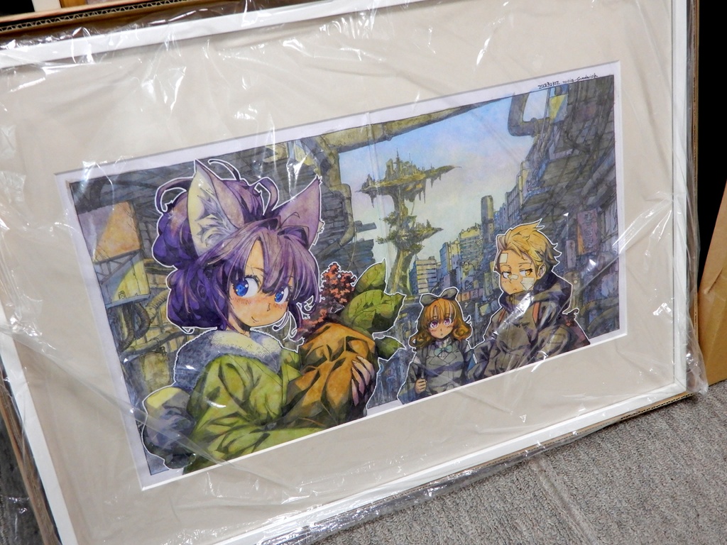 【額装済み:見開き色紙水彩】CREVASSE