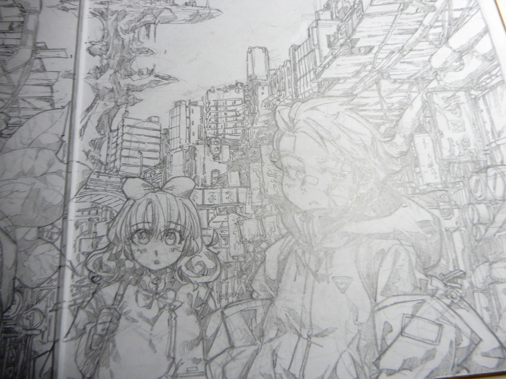 【額装済み:見開き色紙水彩】CREVASSE