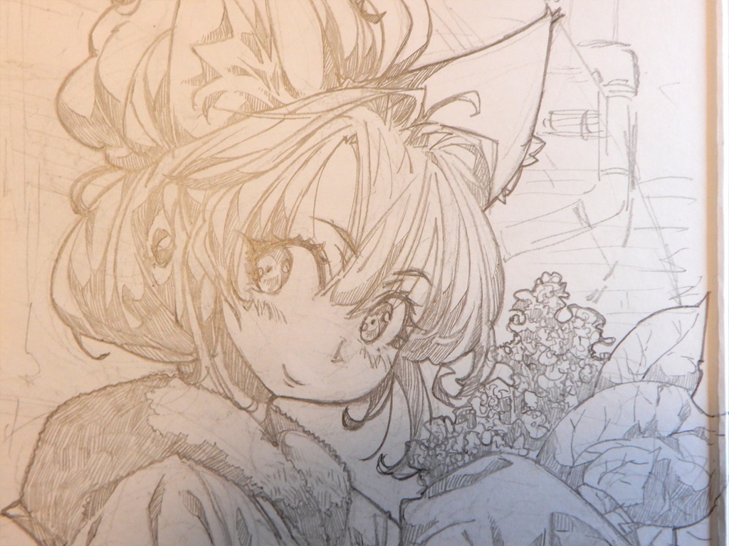 【額装済み:見開き色紙水彩】CREVASSE