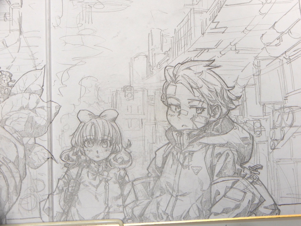 【額装済み:見開き色紙水彩】CREVASSE