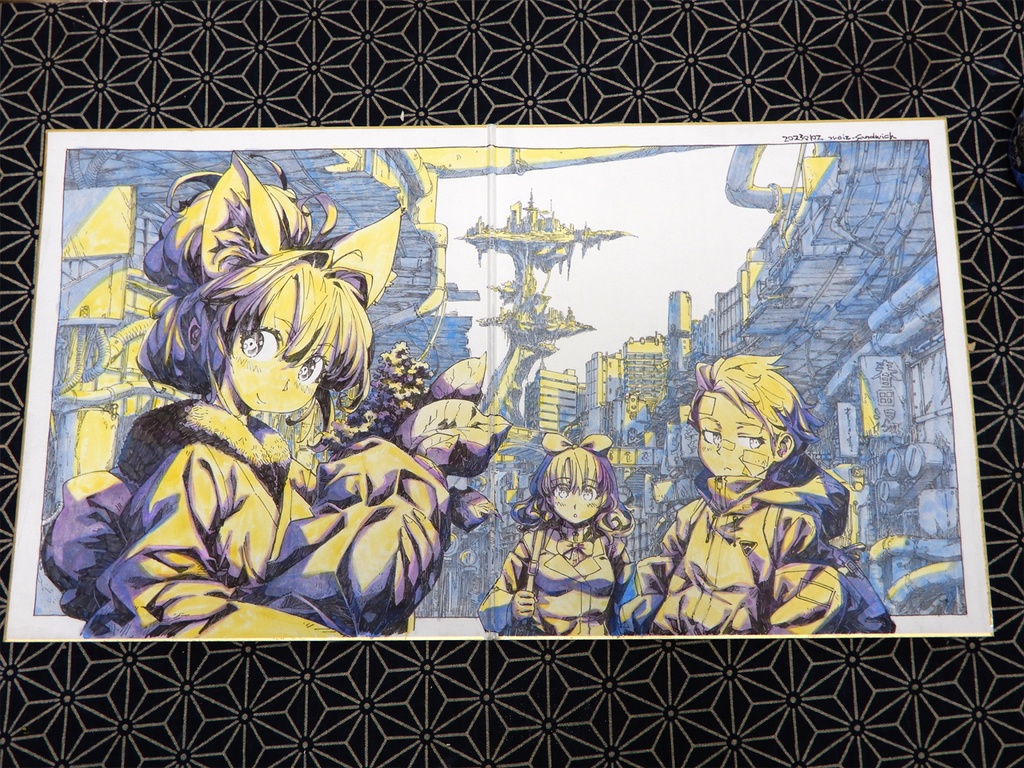 【額装済み:見開き色紙水彩】CREVASSE