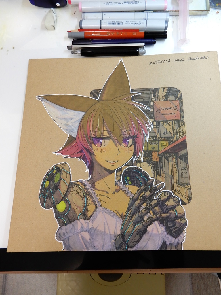 【額装済み:LPジャケット水彩】雰囲気の違う薬指