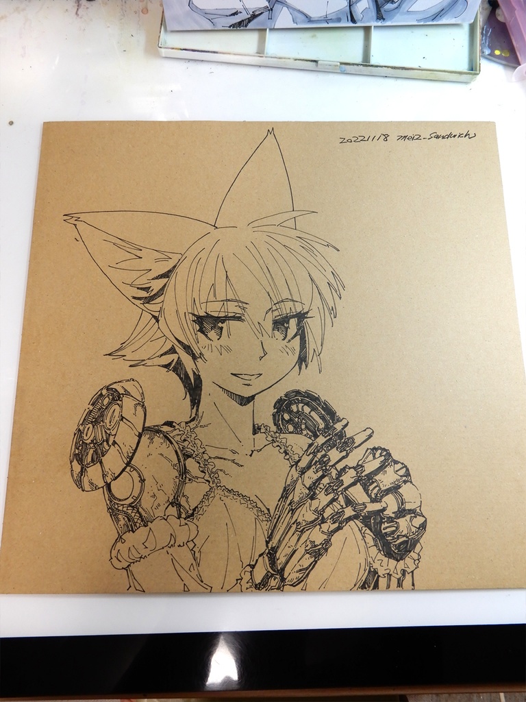 【額装済み:LPジャケット水彩】雰囲気の違う薬指