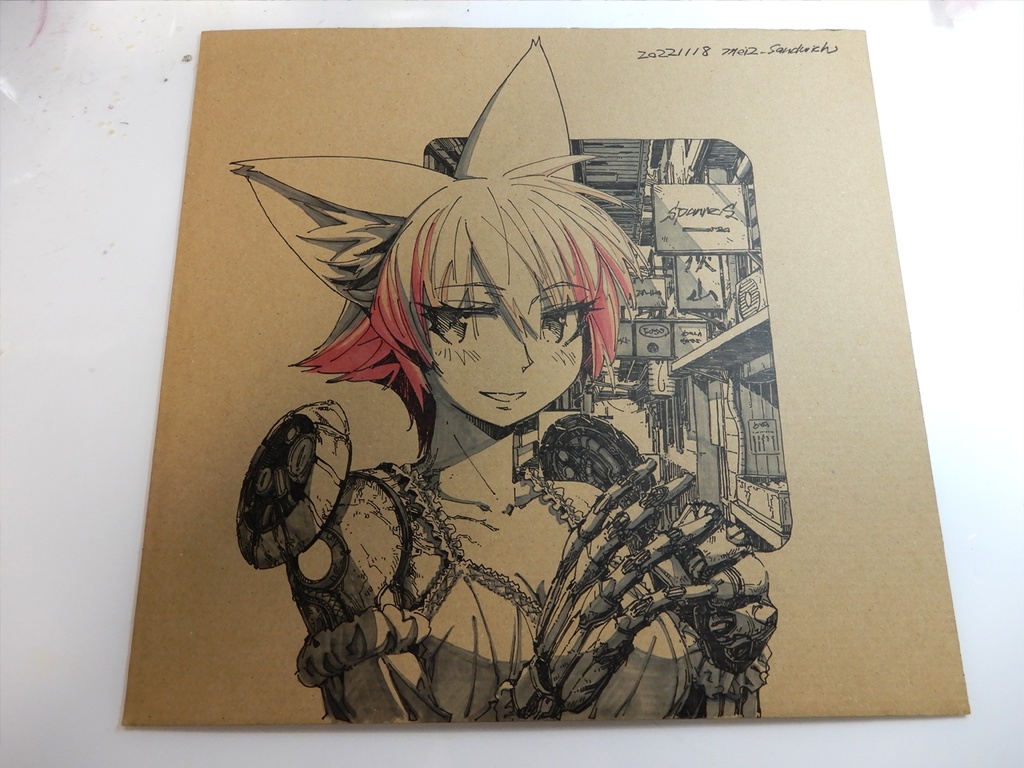 【額装済み:LPジャケット水彩】雰囲気の違う薬指