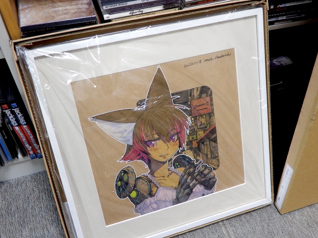 【額装済み:LPジャケット水彩】雰囲気の違う薬指