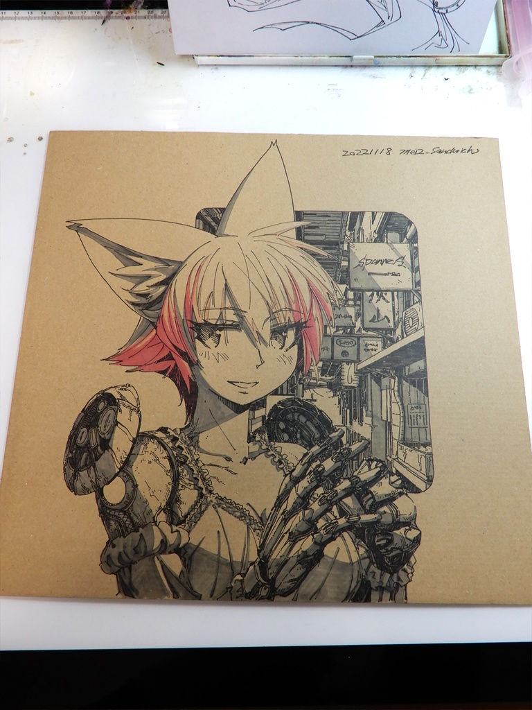 【額装済み:LPジャケット水彩】雰囲気の違う薬指