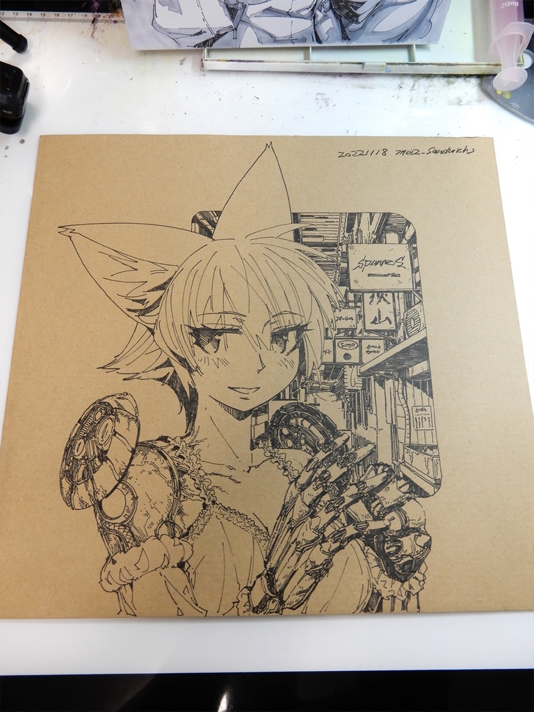 【額装済み:LPジャケット水彩】雰囲気の違う薬指