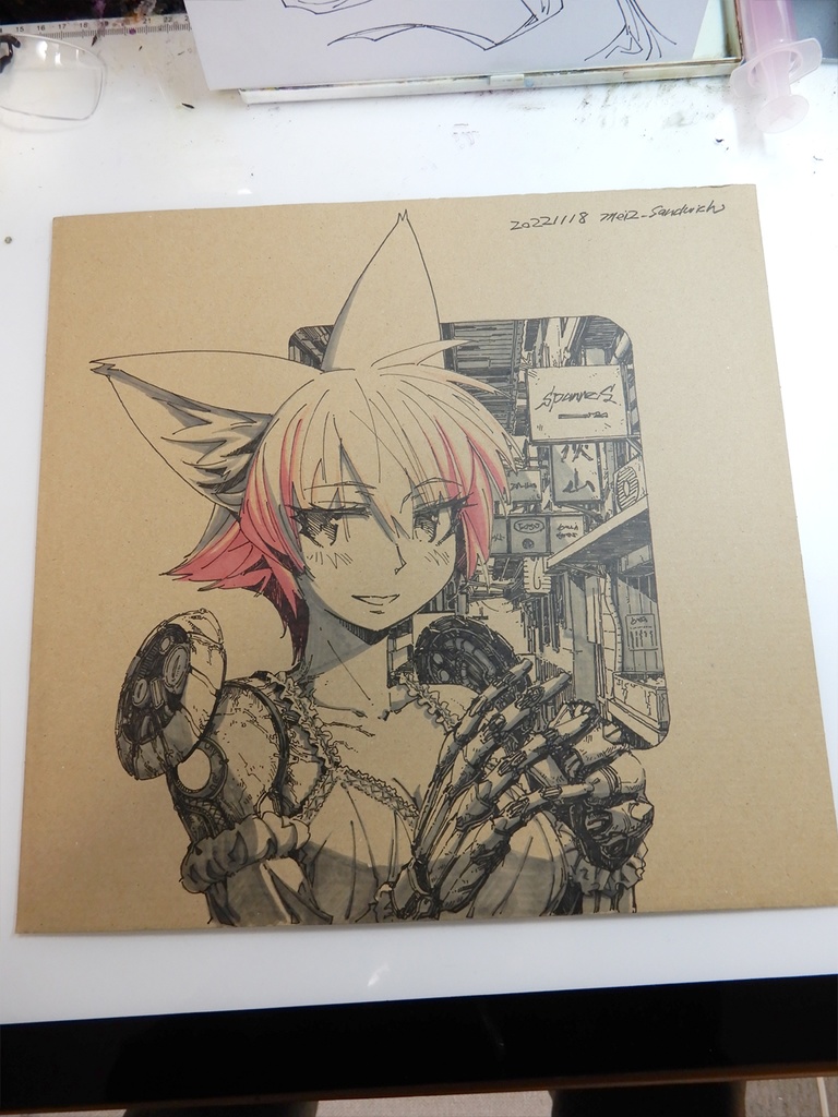 【額装済み:LPジャケット水彩】雰囲気の違う薬指